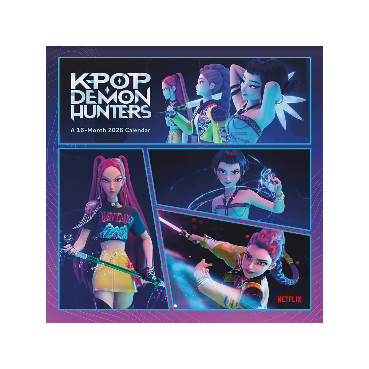 Netflix 2025-2026 16 Months 12"x12" KPop Demon Hunter Wall Calendar | Target