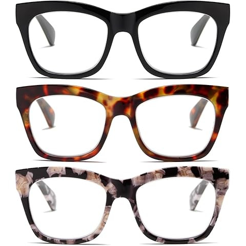 Peepers by PeeperSpecs Center Stage Women's Oversized Blue Light Blocking Reading Glasses | Amazon (US)