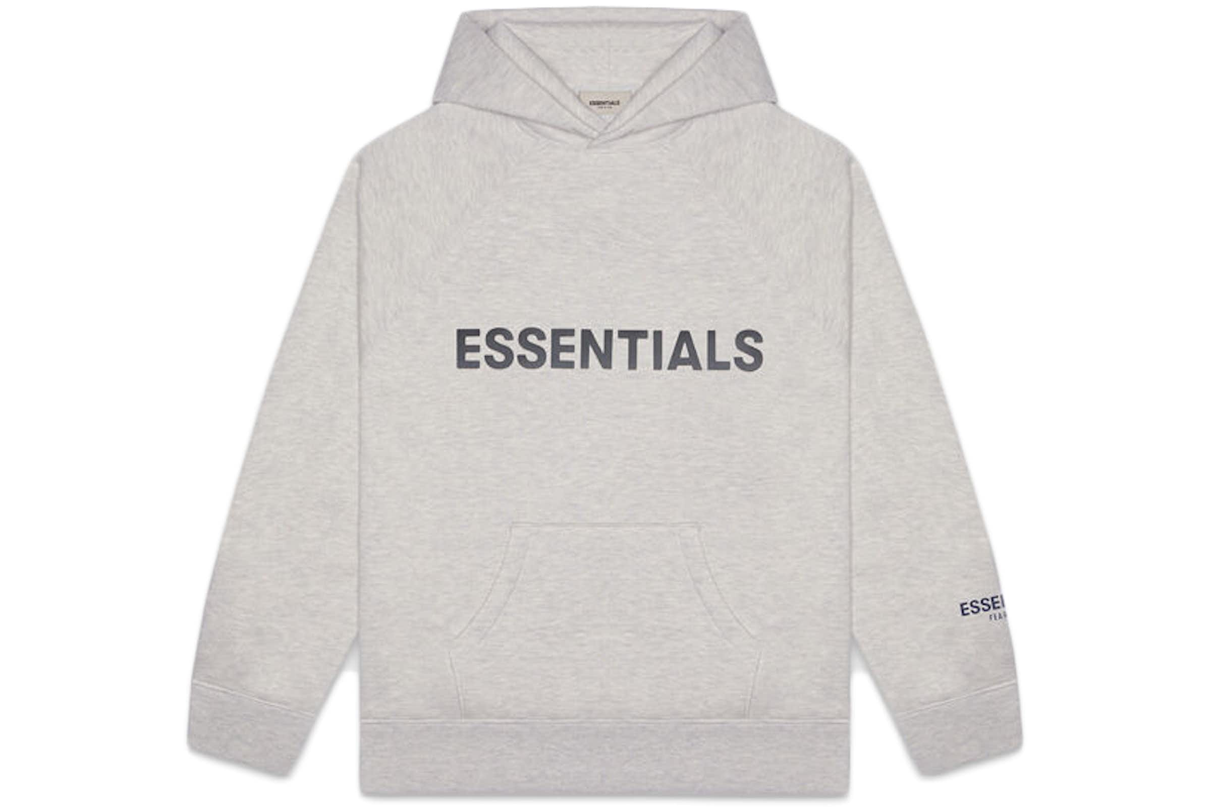 Fear of God Essentials Pullover Hoodie Applique LogoHeather Oatmeal | StockX