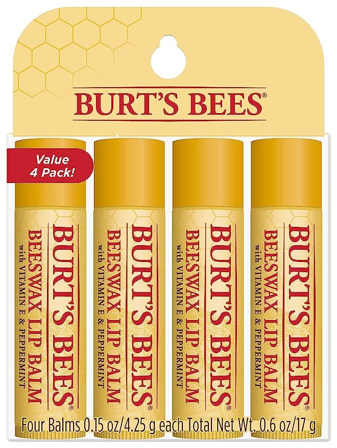 Burt's Bees Lip Balm Stocking Stuffers, Moisturizing Lip Care Christmas Gifts, 100% Natural, Orig... | Amazon (US)
