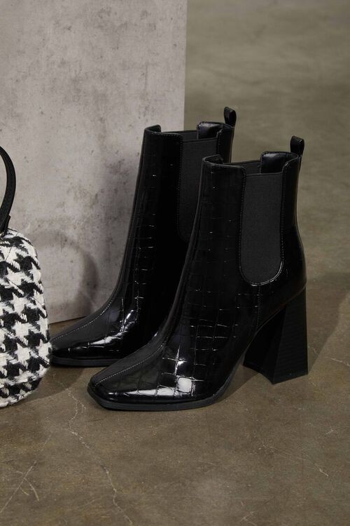 Faux Croc Leather Chelsea Boots | Forever 21 | Forever 21 (US)