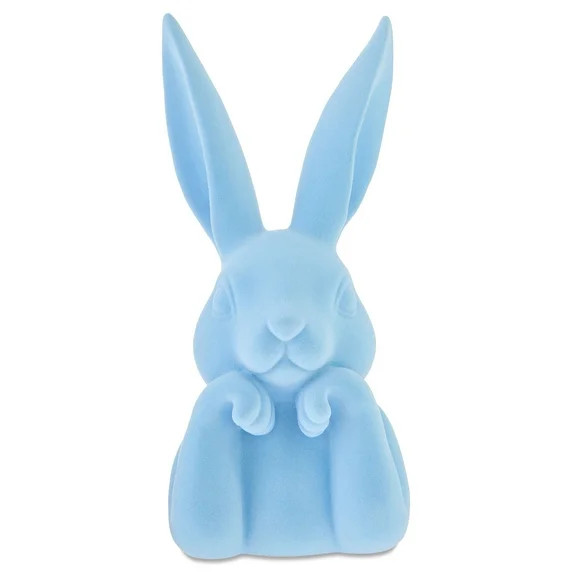 Flocked Bunny Bust Tabletop Decoration, Blue, 12.5", by Way To Celebrate | Walmart (US)