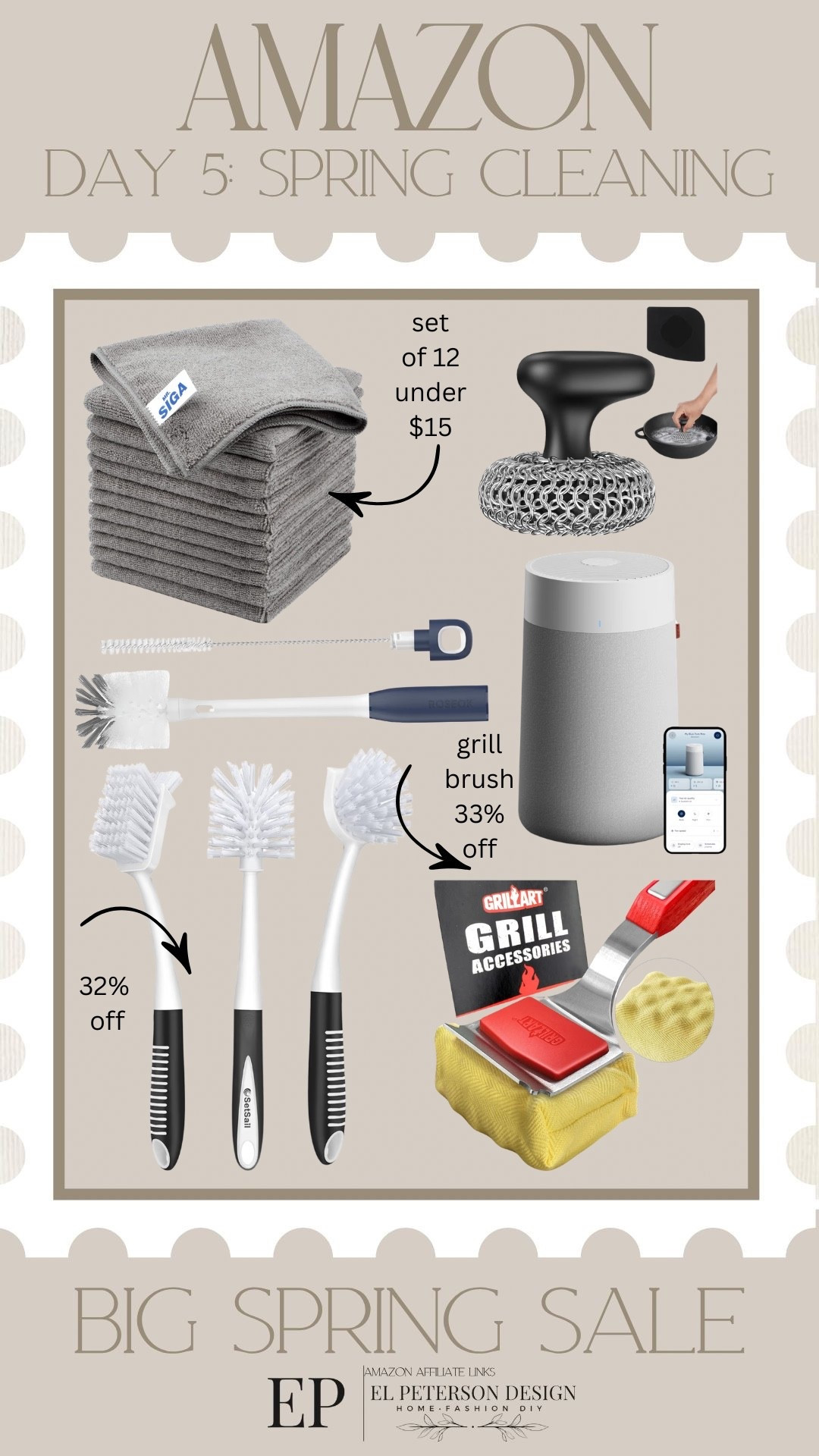 Amazon Big Spring Sale
Day 5: Spring Cleaning
Kitchen Towel
Scrubber
Scrub brush
Humidifier 

#LTKHome #LTKSaleAlert