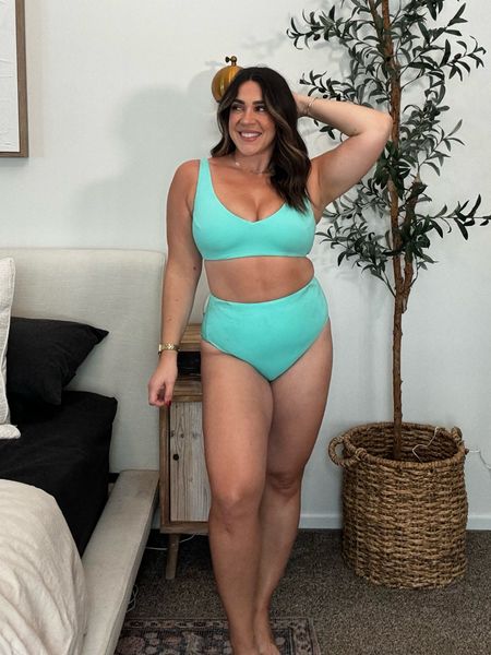 Supportive, smoothing and comfortable swimsuit with UPf protection. The ultimate mom swim! I wear a size large, size up if in between on bottoms and size up in the top for sure! Code NINAXSPANX 

#LTKSeasonal #LTKmidsize #LTKswim