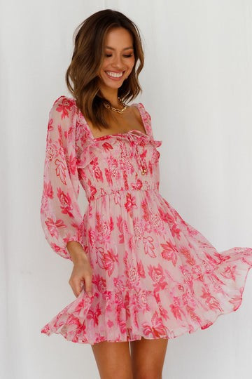 Aura Check Dress Pink | Hello Molly (AU)