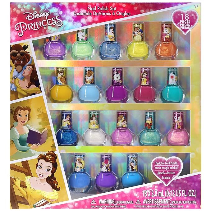 Disney Princess - Townley Girl Belle Non-Toxic Peel-Off Water-Based Natural Safe Quick Dry Nail P... | Amazon (US)