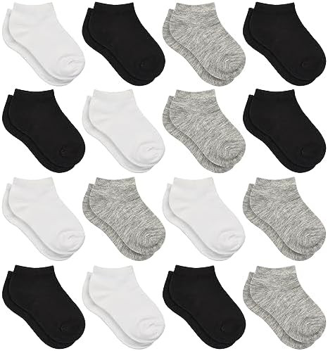 Toddler Socks, 16 Pairs Low Cut No Show Ankle Set for Boys Girls Kids (1-14 Years Old) | Amazon (US)