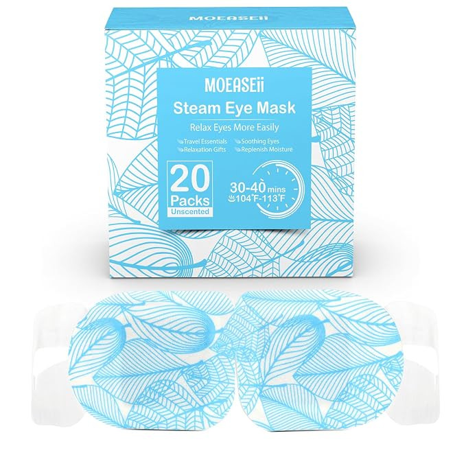 Steam Eye Mask for Dry Eyes, Heated Eye Mask Self Heating Warm Compress for Eyes, Disposable Stea... | Amazon (US)