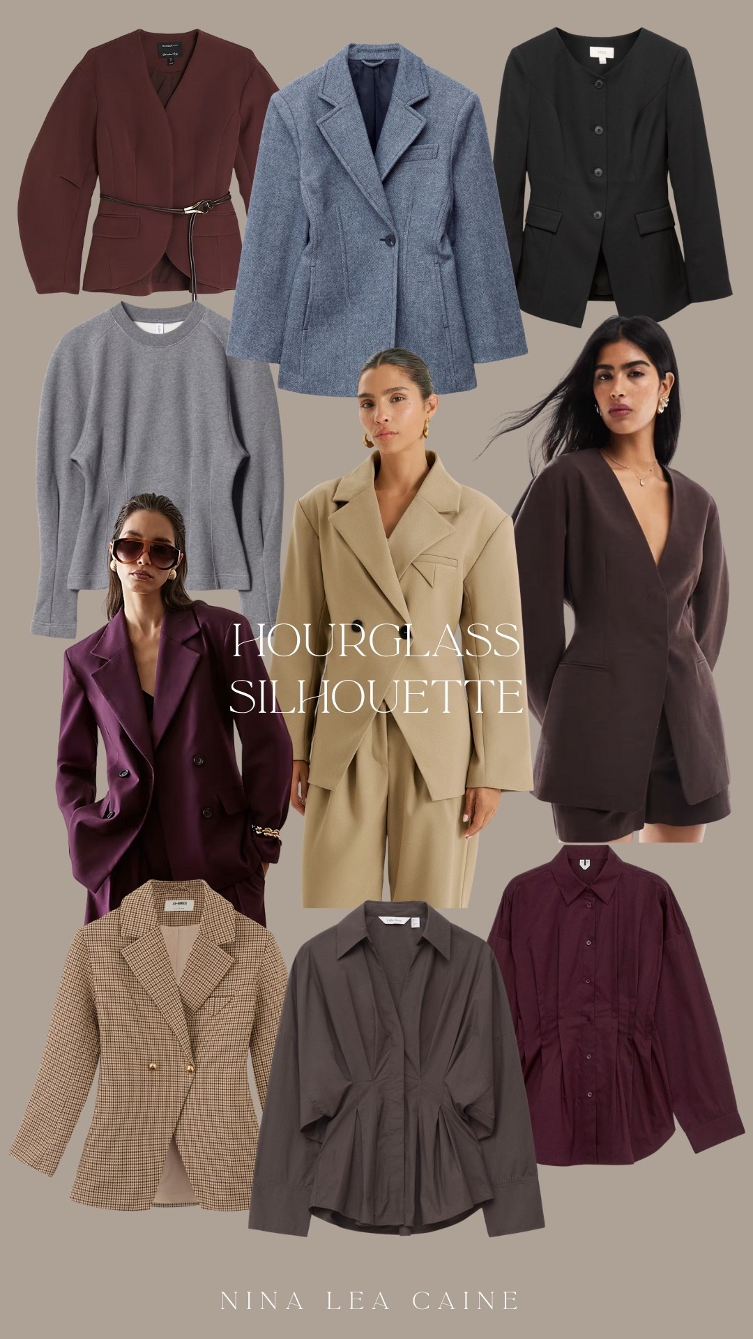 Hourglass silhouette #powerdressing #cinchedblazer #boldshoulders #trending #autumnwintertrends #autumnwinter25 