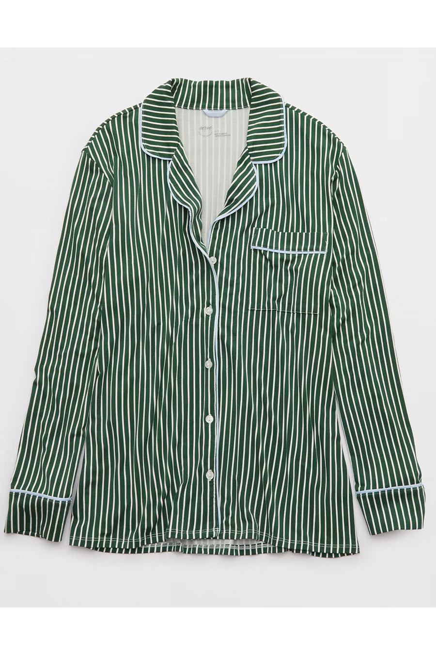 Aerie Real SoftÂ® Pajama Shirt Women's Rugged Green XXS | Aerie