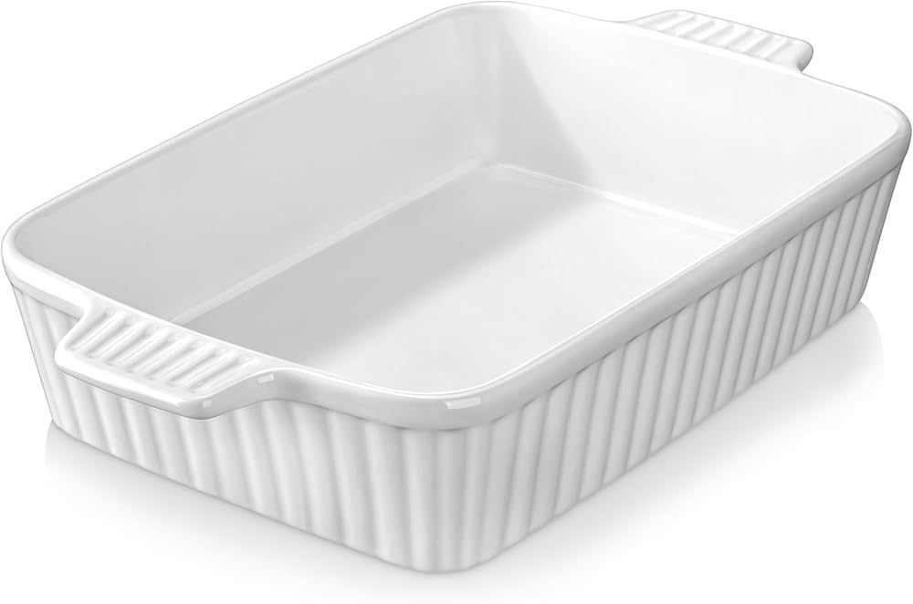 MALACASA 4.4 QT Baking Dish, 9x13 Large Casserole Dish for Oven, Ceramic Baking Pan, Rectangular ... | Amazon (US)