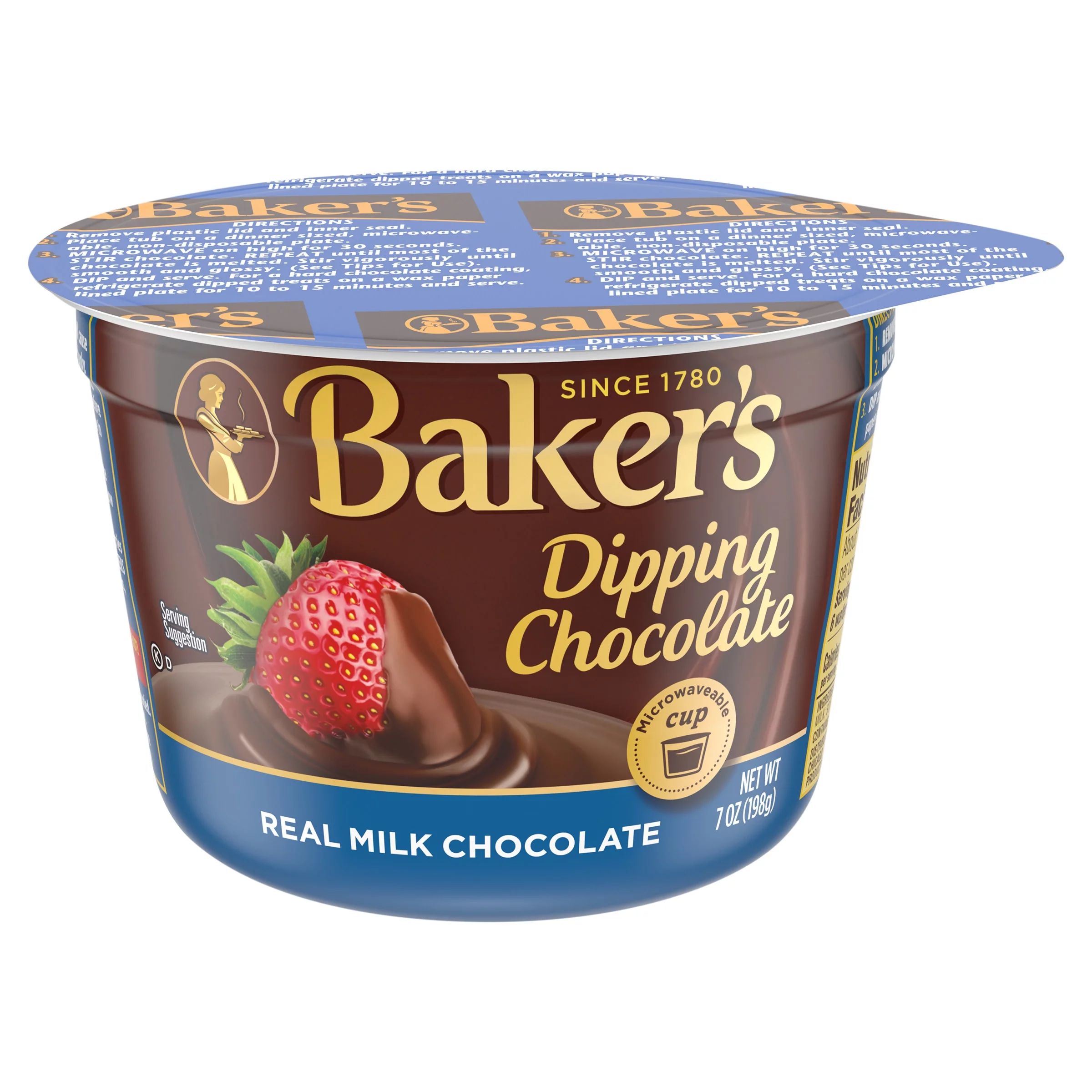 Baker's Real Milk Dipping Chocolate, 7 oz Cup - Walmart.com | Walmart (US)