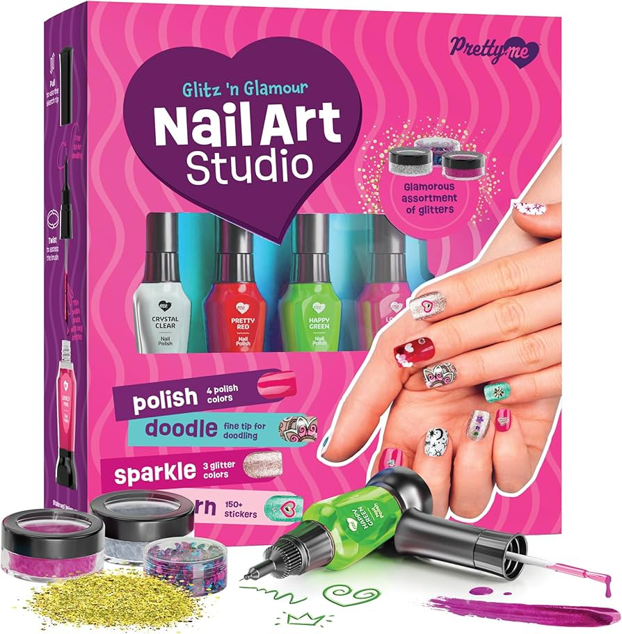 Nail Art Studio for Girls - Birthday Gift - Nail Polish Kit for Kids Ages 7-12 Years Old - Girl G... | Amazon (US)