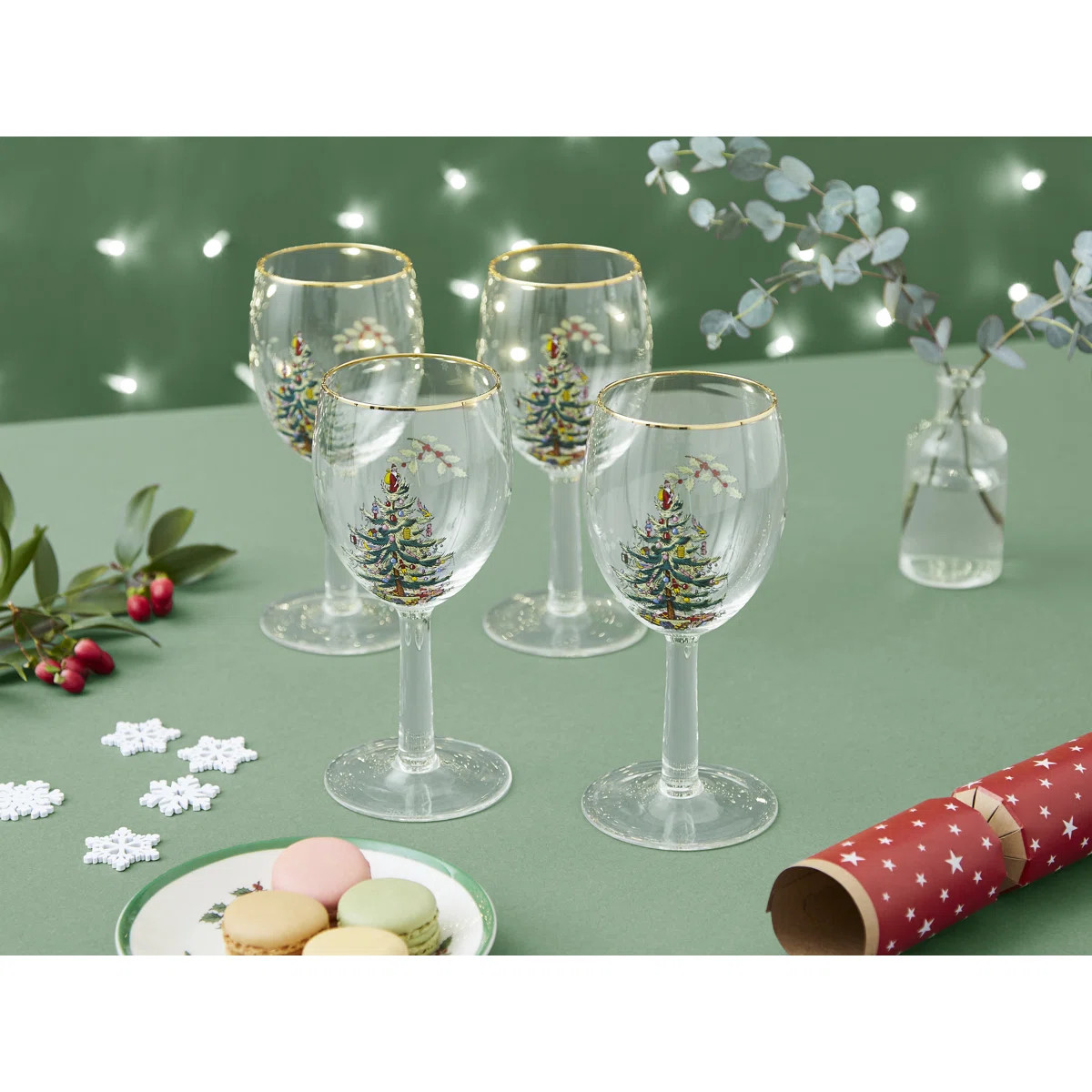 Spode Christmas Tree Wine Glasses 13 Oz (Set of 4) | Wayfair North America
