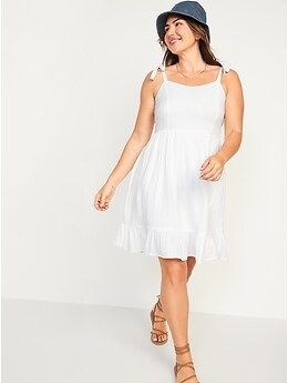 Fit & Flare Tie-Shoulder Mini Cami Dress for Women | Old Navy (US)