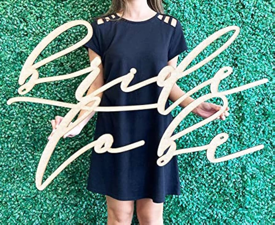 Script Bride to Be Wood Sign - 5 Sizes: 12, 18, 24, 30, or 36 inches wide - For Bridal Shower, Ba... | Amazon (US)