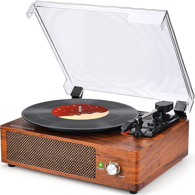 Record Player Turntable Vinyl Record Player with Speakers Turntables for Vinyl Records 3 Speed Be... | Amazon (US)