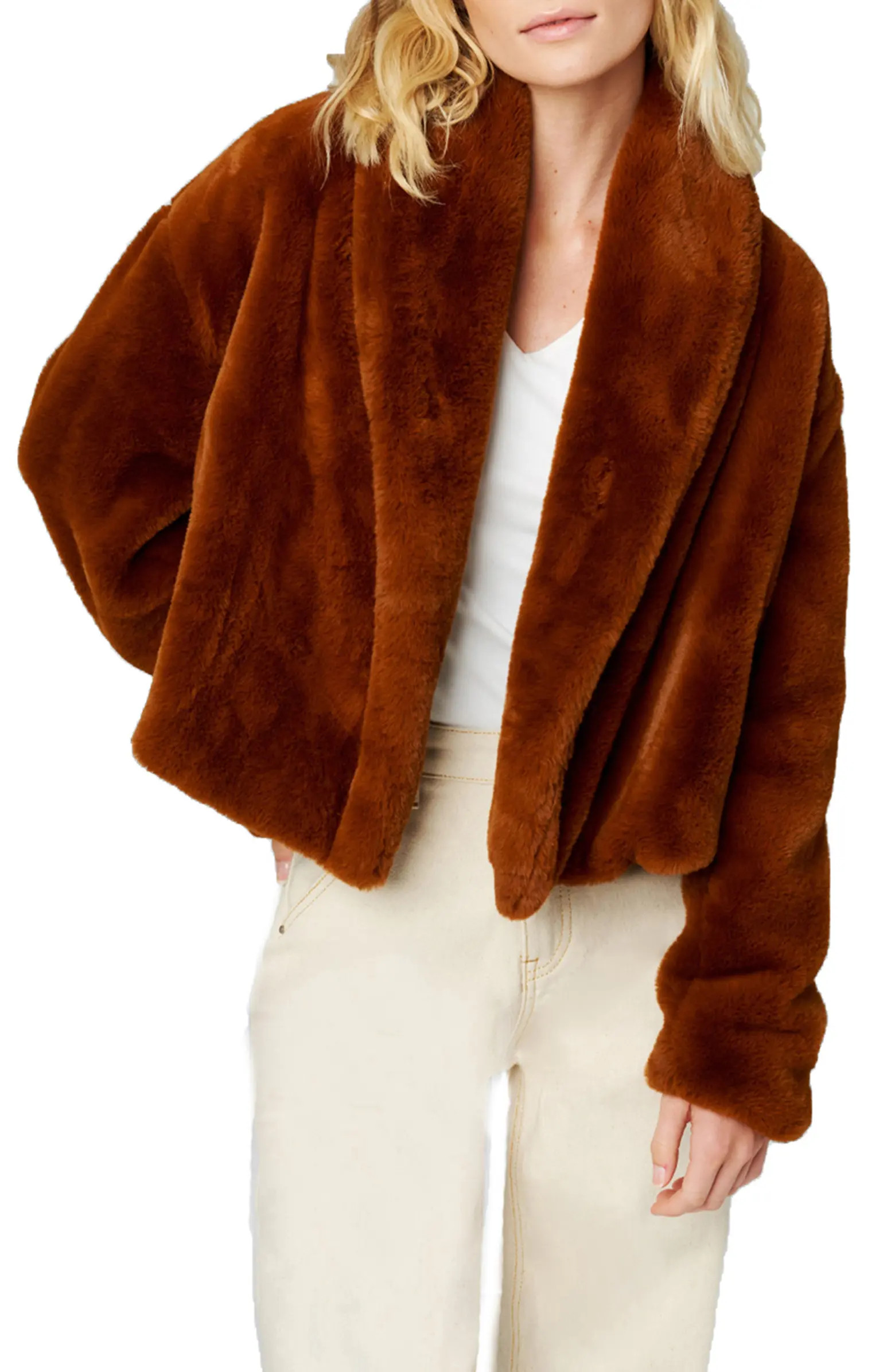 BLANKNYC Faux Fur Cropped Jacket | Nordstromrack | Nordstrom Rack