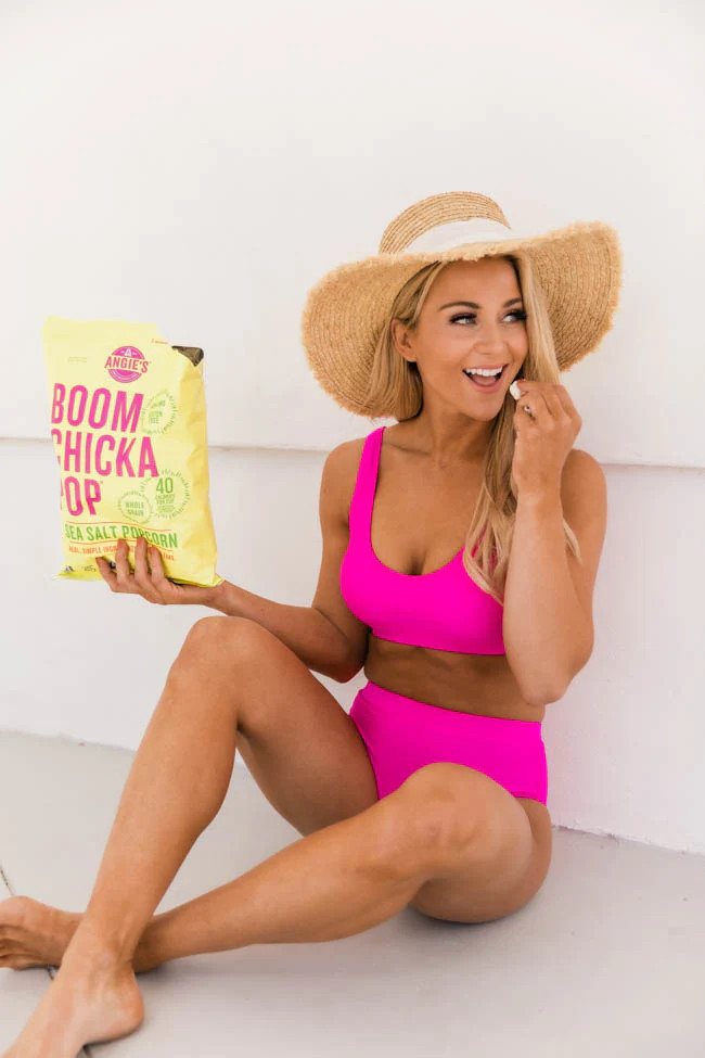 Brightest Days Pink Bikini Top | The Pink Lily Boutique