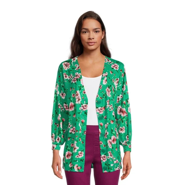 The Pioneer Woman Blouson Sleeve Cardigan, Women's | Walmart (US)