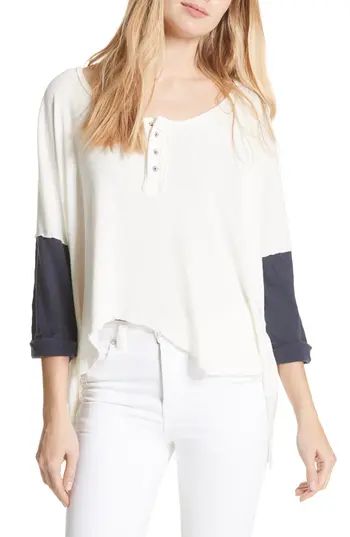 Women's Free People We The Free Star Henley Top, Size Small - Ivory | Nordstrom