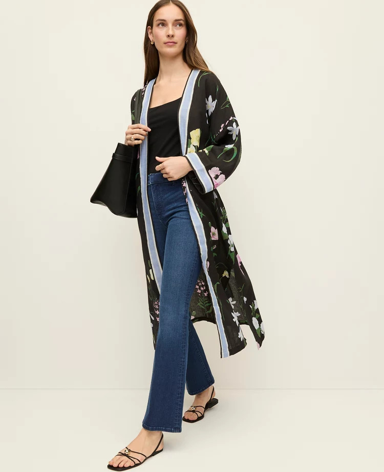 Floral Long  Kimono | Ann Taylor