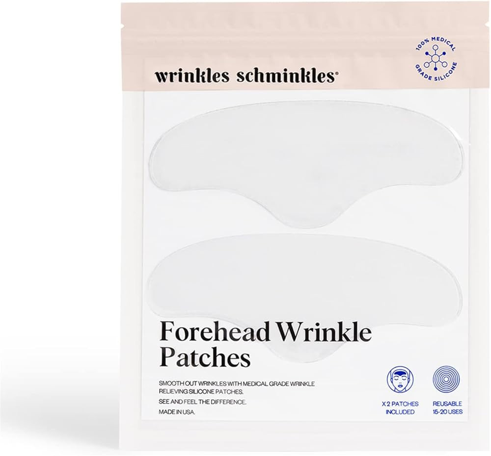 Wrinkles Schminkles Forehead Wrinkle Patches, 2-Pack, Reusable Hypoallergenic Silicone Smoothing ... | Amazon (US)
