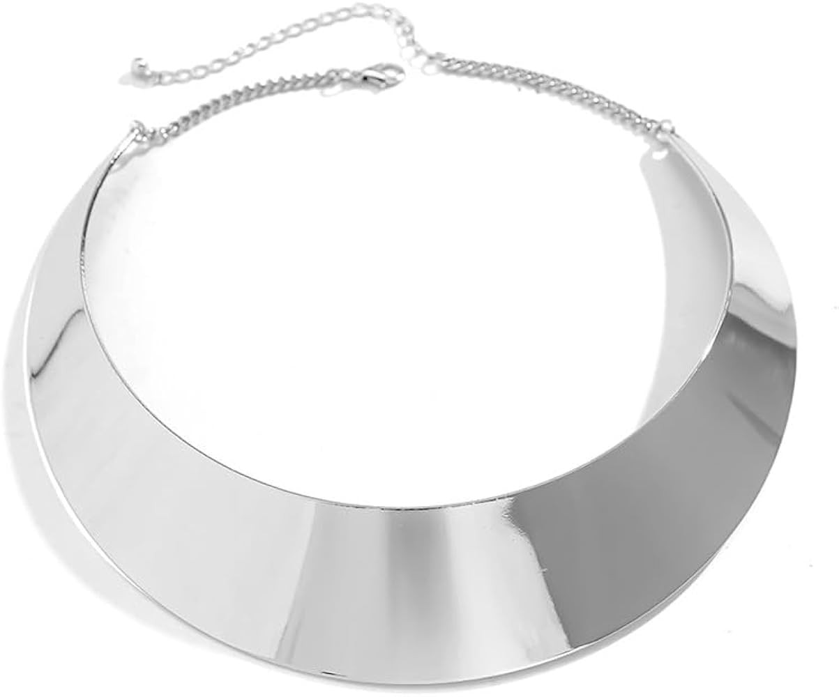 Hewill Chunky Gold Necklace Big Statement Chunky Necklace for Women African Tribe Wide Metal Chok... | Amazon (US)