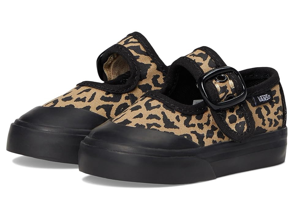 Vans Kids Toddler Mary Jane (Infant/Toddler) Kid's Shoes Leopard Black : 8.5 Toddler M, Canvas | Zappos
