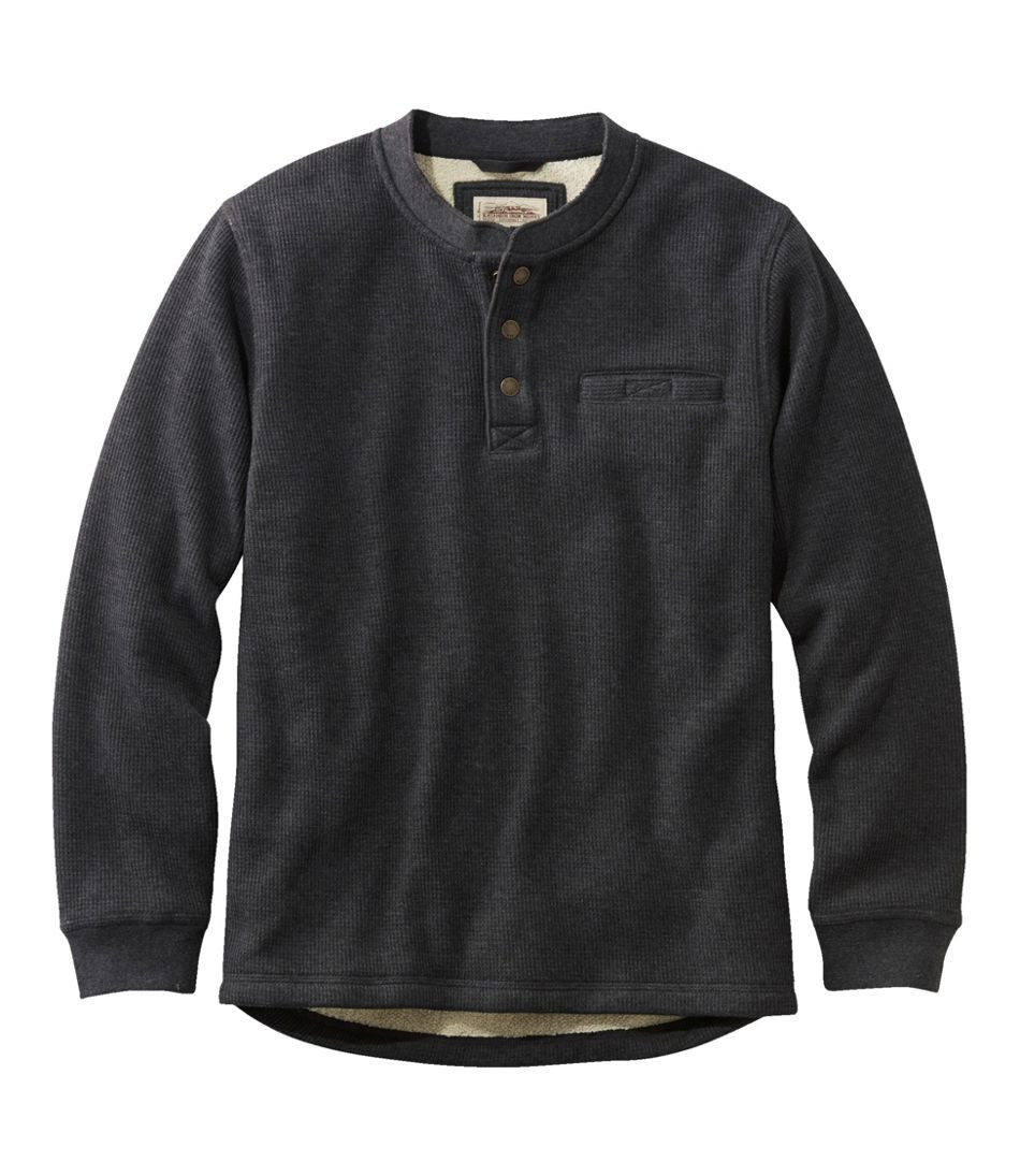 Men's Katahdin Iron Works® Bonded Waffle Fleece Henley | L.L. Bean