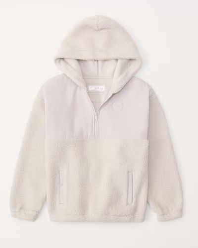 sherpa half-zip hoodie | Abercrombie & Fitch (US)