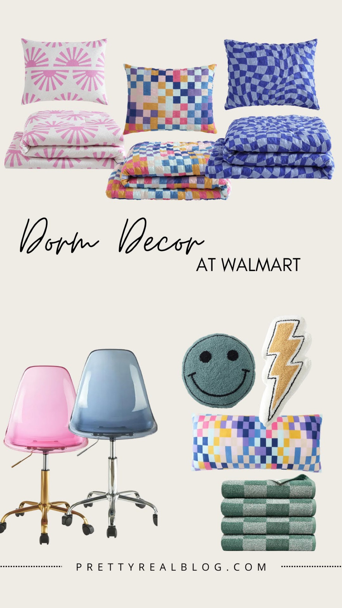 The dorm room decor! Comforter for $18! Desk chair for $69. Affordable bedding.

back to school, playroom decor, teen room, tween room, acrylic desk chair, cutest kid room decor, bedding, comforter

#LTKBacktoSchool #LTKU #LTKFamily