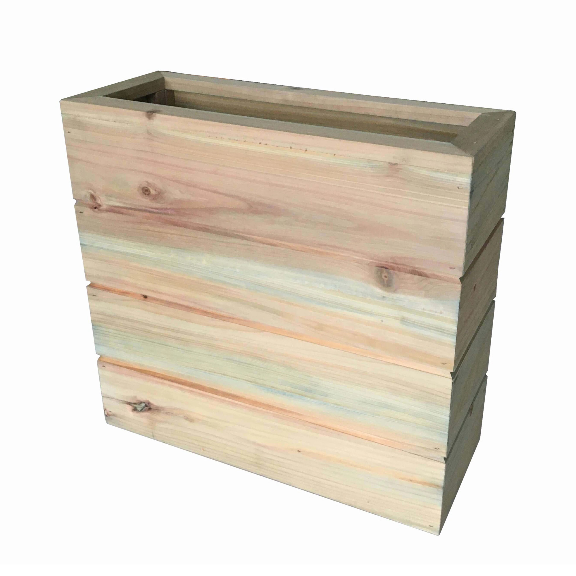 Style Selections Rectangle 21-in W x 19.75-in H Brown Wood Traditional Indoor/Outdoor Deck Box Planter | TA2102-A | Lowe's