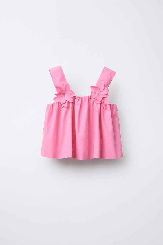 FLORAL POPLIN TOP | Zara US