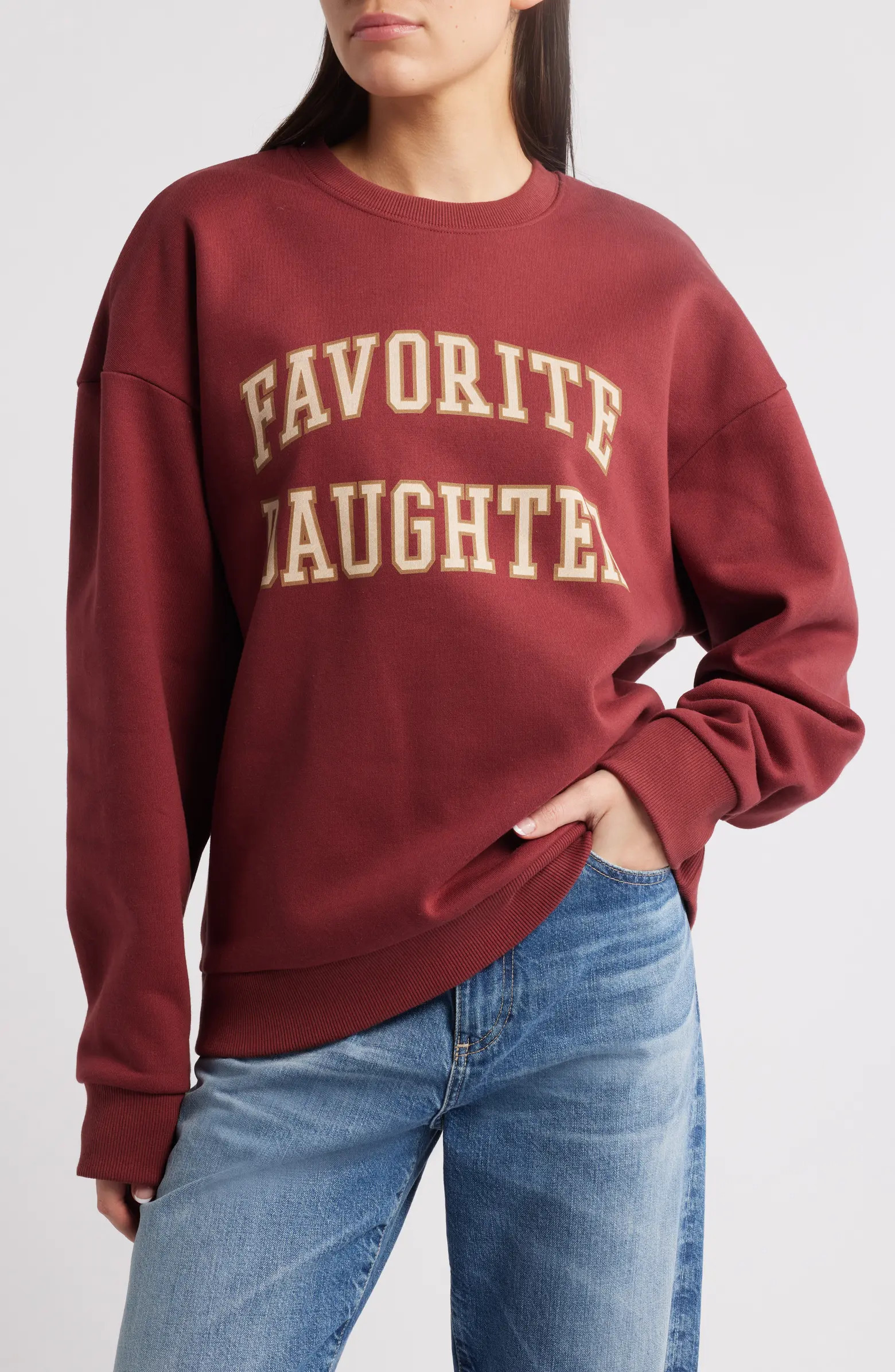 Favorite Daughter Collegiate Cotton Blend Sweatshirt | Nordstrom | Nordstrom