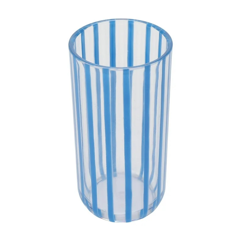 Mainstays by Becky G. & Alejandra 18-Ounce Tall Acrylic Stripe Line Tumbler, Blue | Walmart (US)