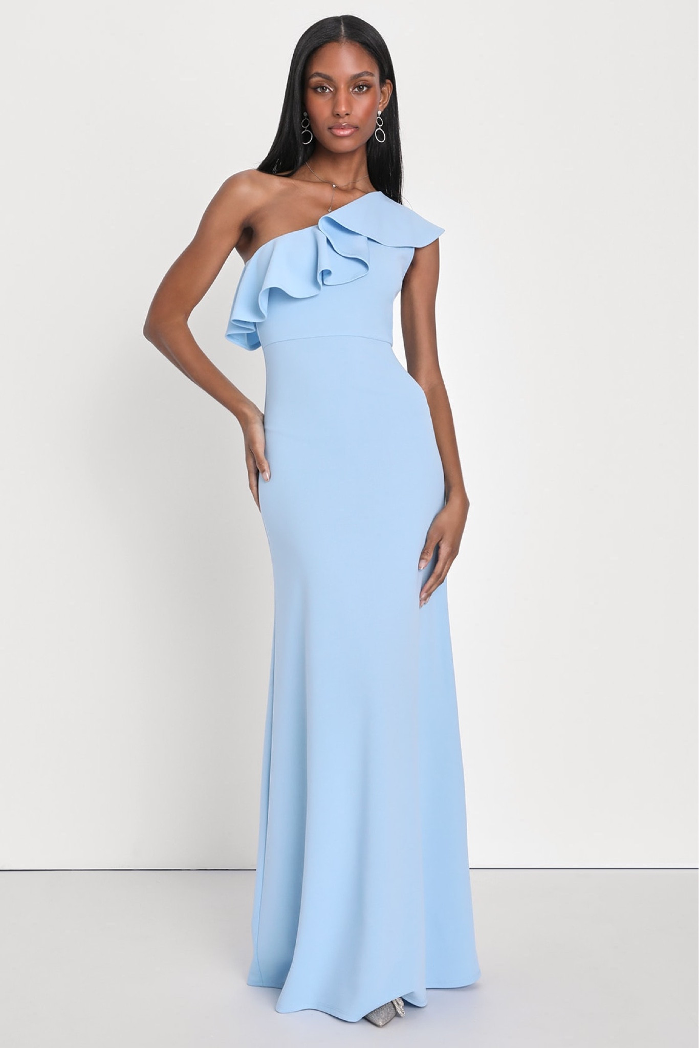 princess polly baby blue dress Backless & Open Back Wedding Dresses – NB LUXE main image 1