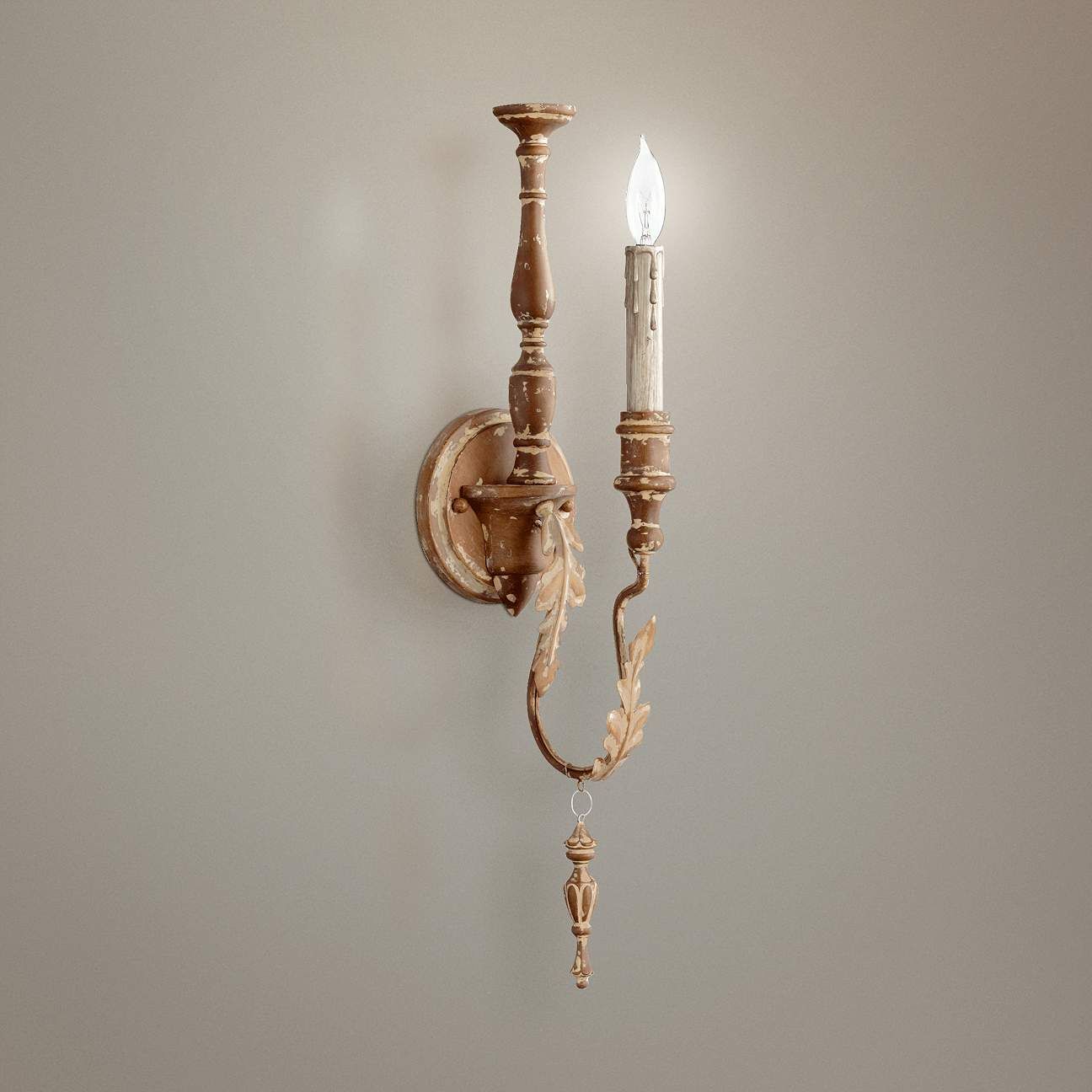 Quorum Salento Collection 22" High French Umber Sconce - #2P366 | Lamps Plus | LampsPlus.com