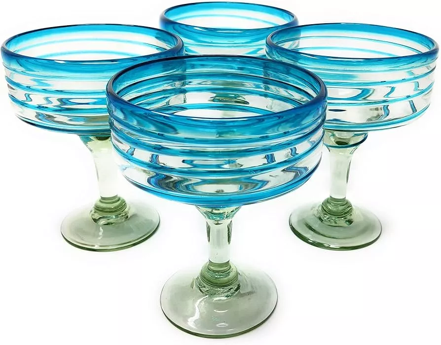 Lysenn Stemless Margarita Glasses Set of 2 - Elegant Vertical