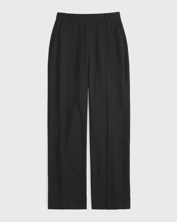 Curve Love Drapey Tailored Wide Leg Pant | Abercrombie & Fitch (US)
