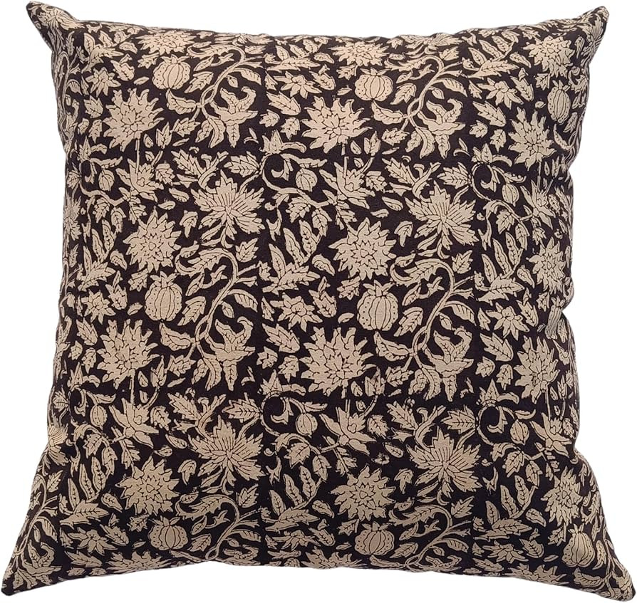 Trade Star Beautiful Hand Block Print Cushion Cover Pure Canvas Cotton Premium Quality 20x20 Inch... | Amazon (US)