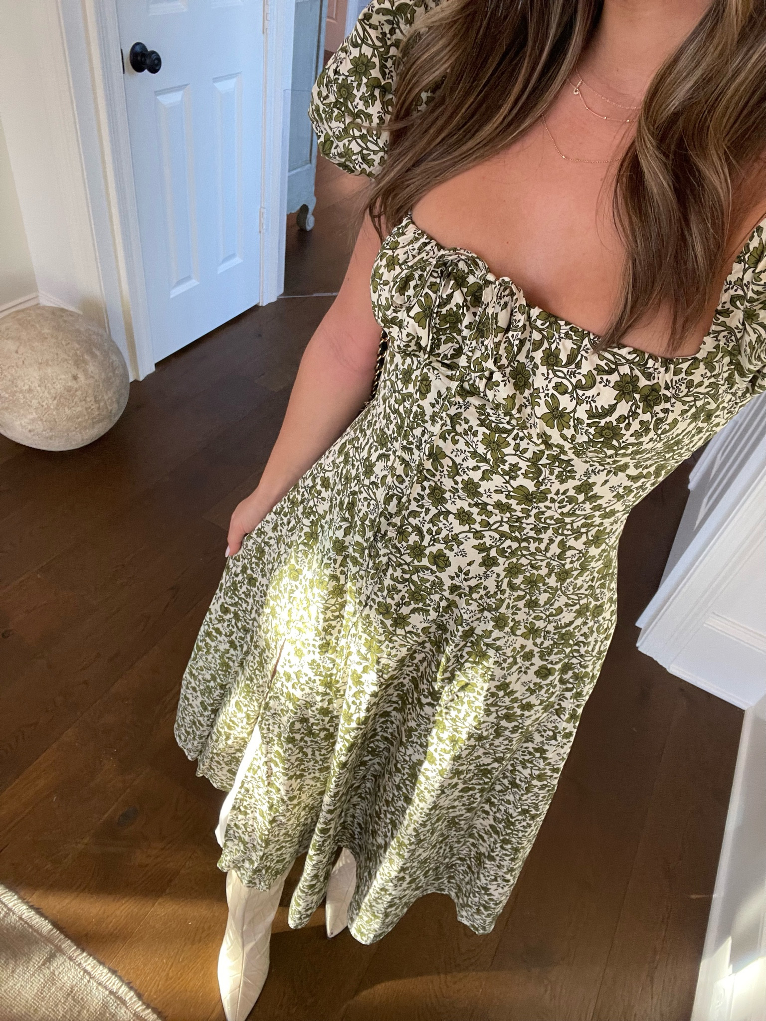 Thanksgiving ootd!! Definitely giving bridgerton vibes with this waist and puff sleeve 

Dress xs 
Boots tts 

#LTKHoliday