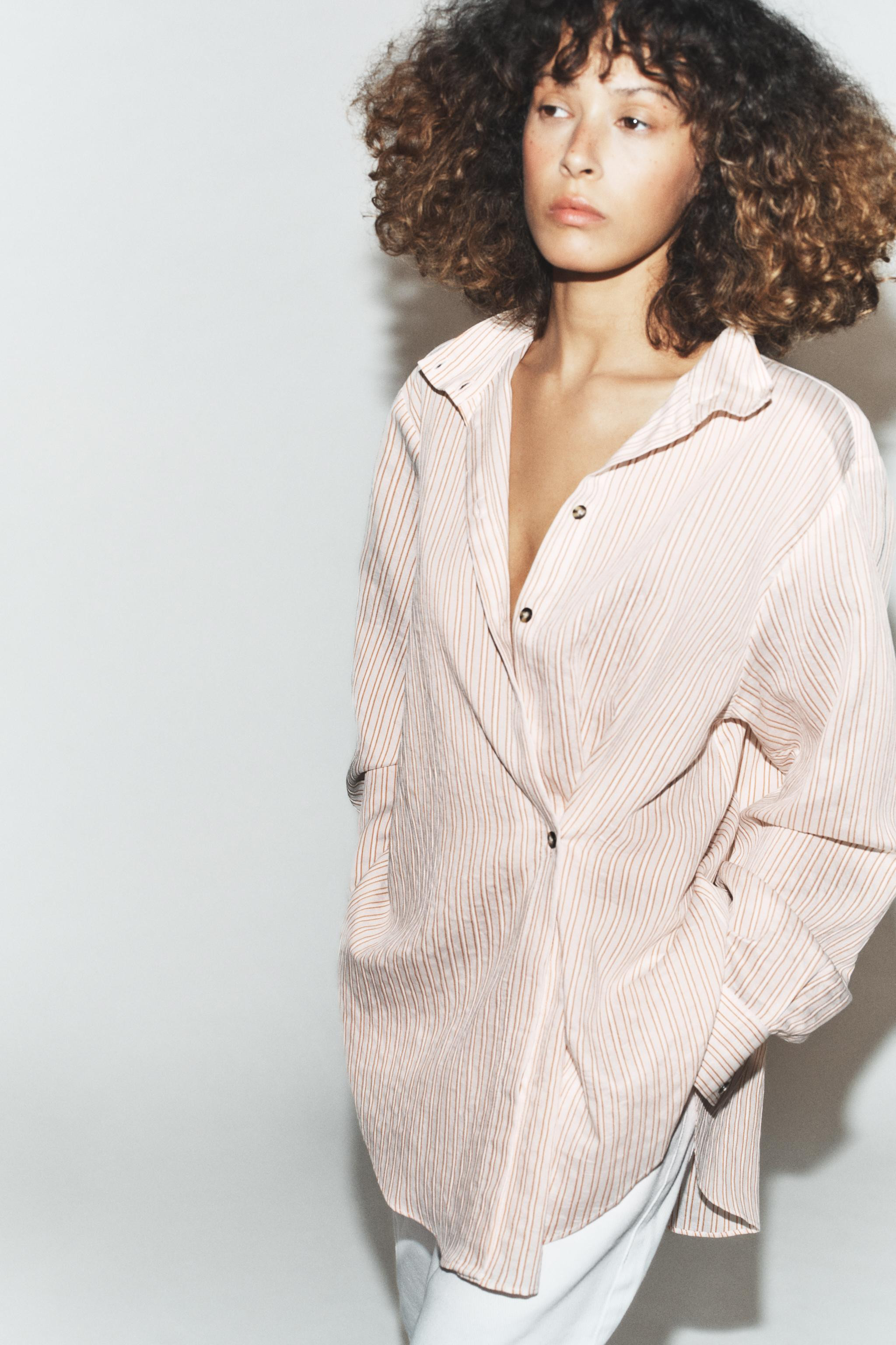 OVERSIZE STRIPED SHIRT | Zara UK