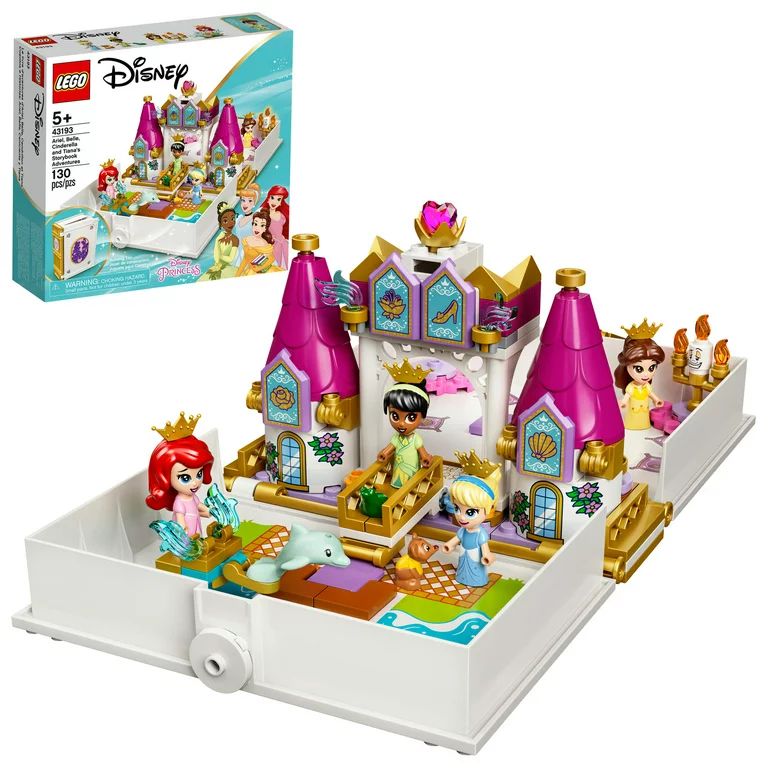 LEGO Disney Ariel, Belle, Cinderella and Tiana’s Storybook Adventures 43193 Building Toy (130 P... | Walmart (US)
