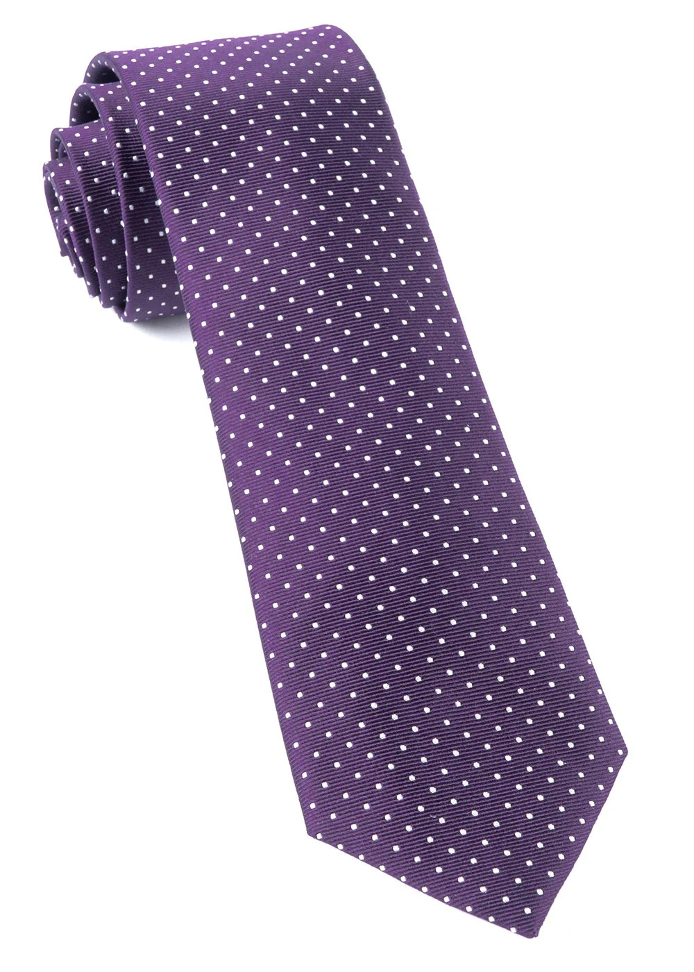 Mini Dots Eggplant Tie | Silk Ties | Tie Bar | The Tie Bar