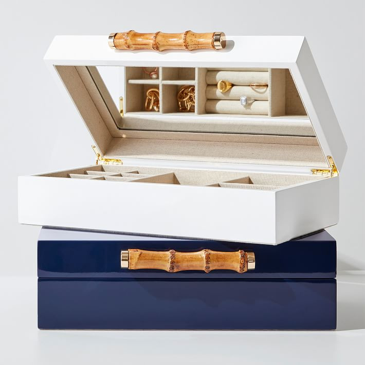 Gold Bamboo Lacquer Jewelry Box | Mark and Graham