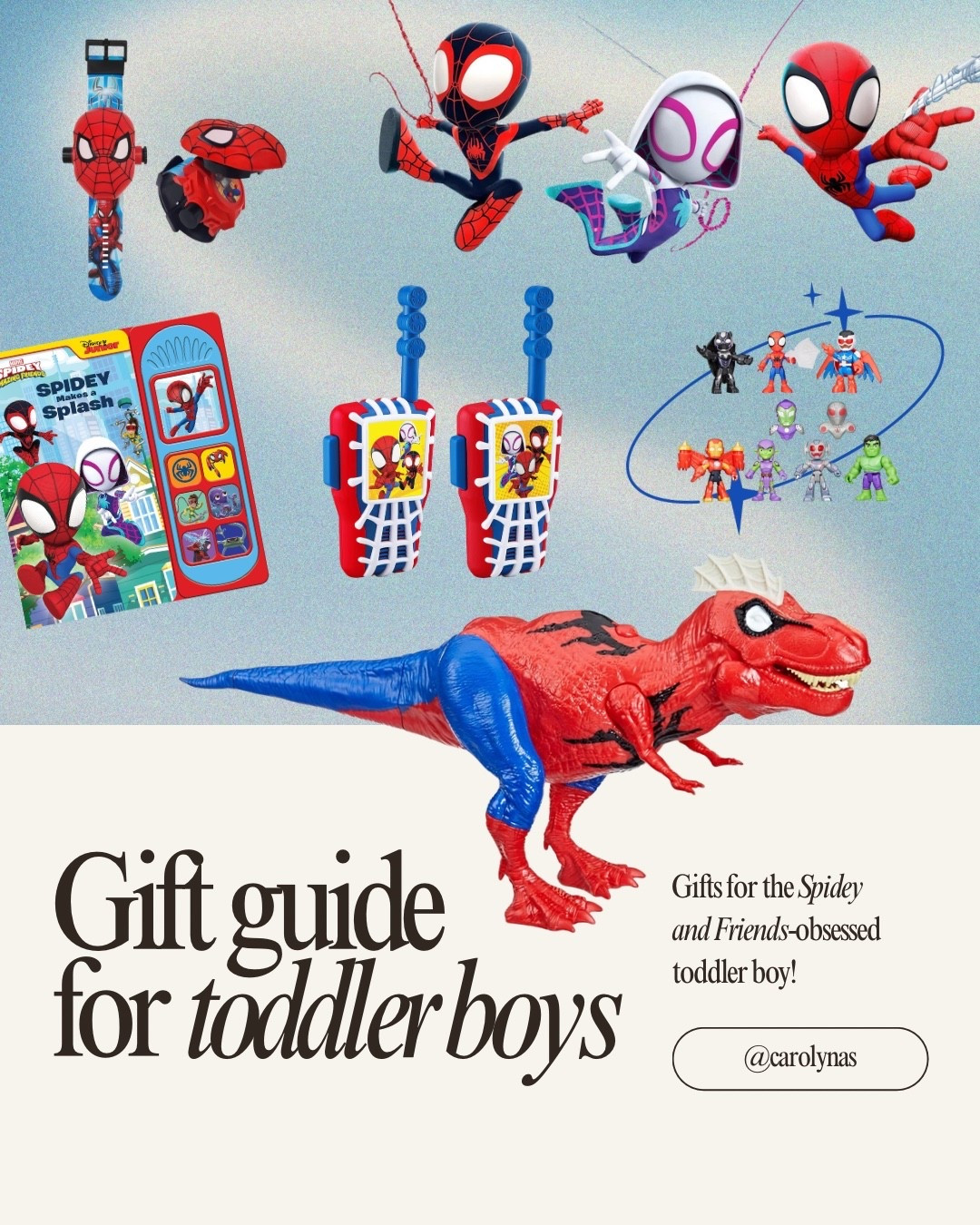 If your toddler boy is like mine, he LOVES Spidey and His Amazing Friends! Here’s a collection of what I’m getting my Spidey-obsessed 3 year old this Christmas 🕸️

Spider-Man gifts
Spidey gifts
Gift for toddler boy
Gift guide toddler boy

#LTKKids #LTKGiftGuide #LTKCyberWeek