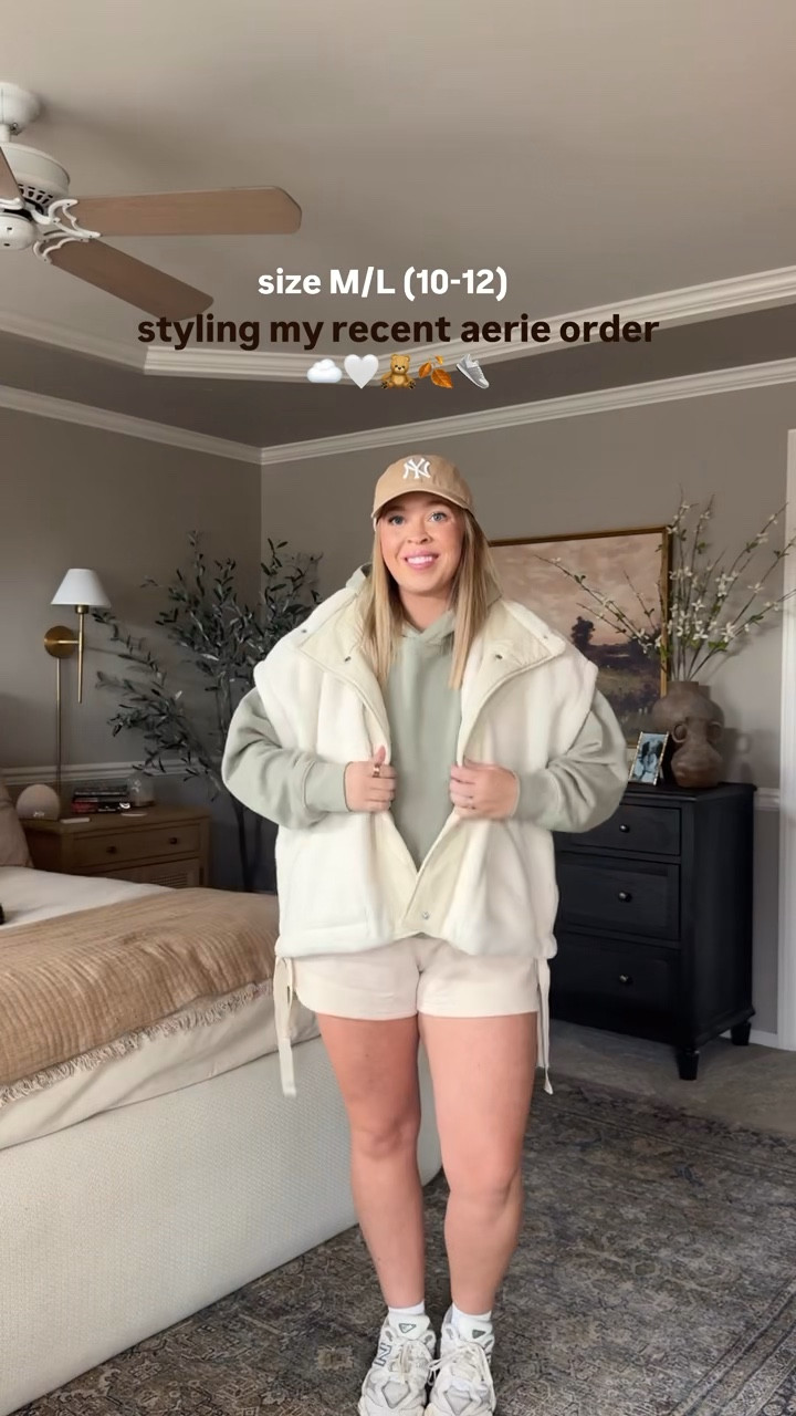 Midsize Cozy Fall Outfits ☁️🧸🪞🍂 wearing a large in bottoms and medium in all tops. Size 31 in the jeans. Be sure to check if it runs oversized because aerie loves an ‘oversized fit’ and if that’s the case…I always suggest sizing down one from your true size  

#LTKFindsUnder50 #LTKFindsUnder100 #LTKMidsize