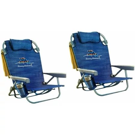 Tommy Bahama Backpack Beach Chairs - (2 PACK Blue ) | Walmart (US)