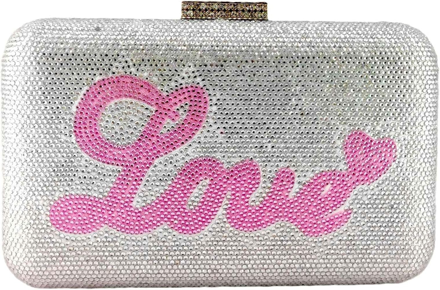 Boutique De FGG Luxury Crystal Evening Bags Women Heart and Love Clutch Purse for Wedding Bridal ... | Amazon (US)